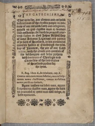 Titelseite von The Catechisme, 1552